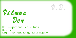 vilmos der business card